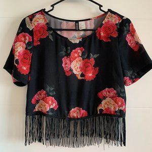 H&M Sheer Floral Blouse